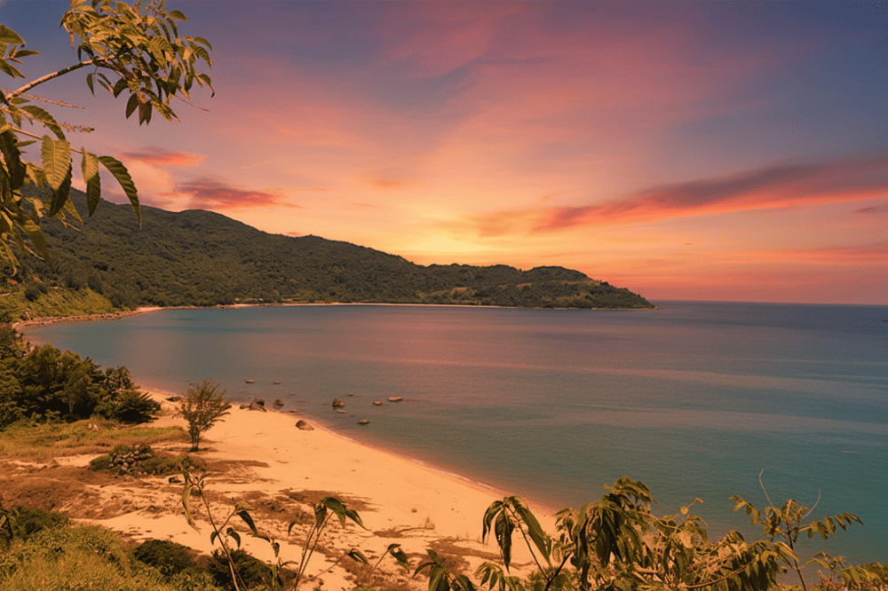 Khung cảnh hoang sơ tại b&atilde;i Nam.